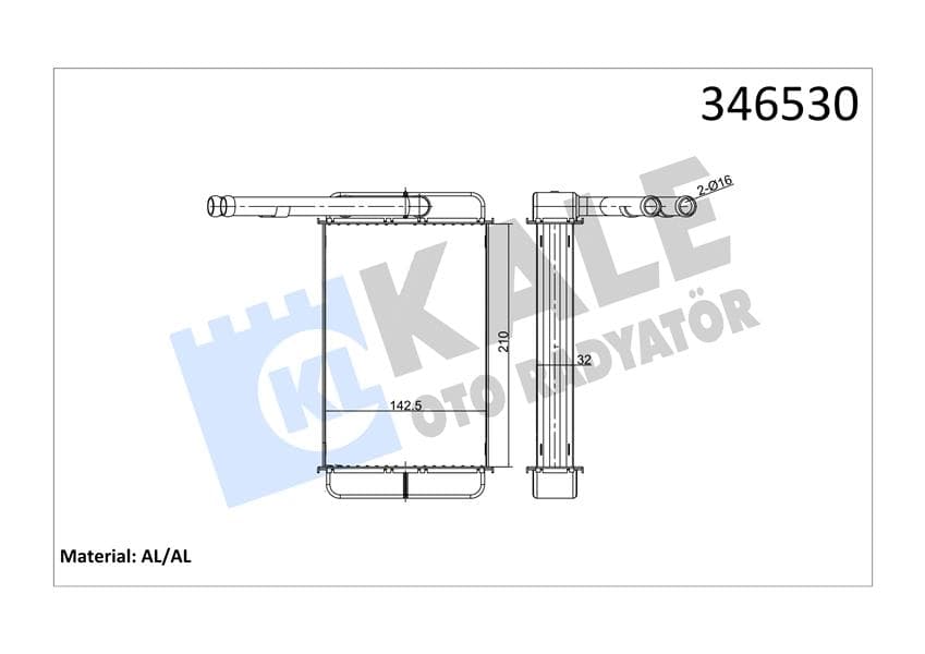 Kalorifer Radyatörü Transit 2.0 2.5D 85>92 T12 T15 92>00 Brazing