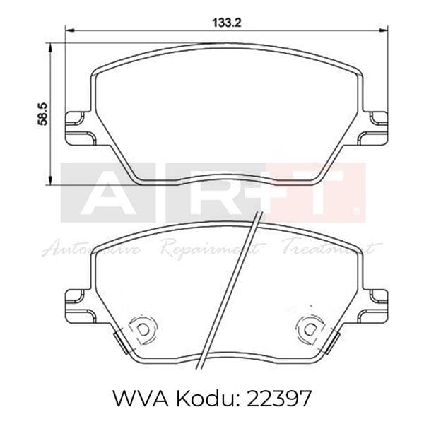 Ön Balata Fiat Egea 16> 1.0 1.3 MTJ 1.4 1.6 1.6D K:19 MM G:133 MM Y:58.5 MM Küçük Tip