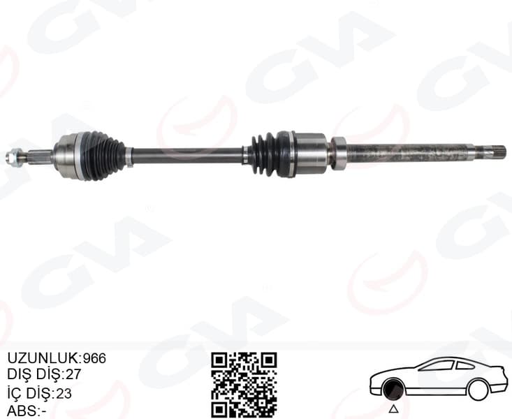 Komple Aks Sağ Renault Clio V 19> 1.5 dCi K9K TL4 Mekanik 6 Vites