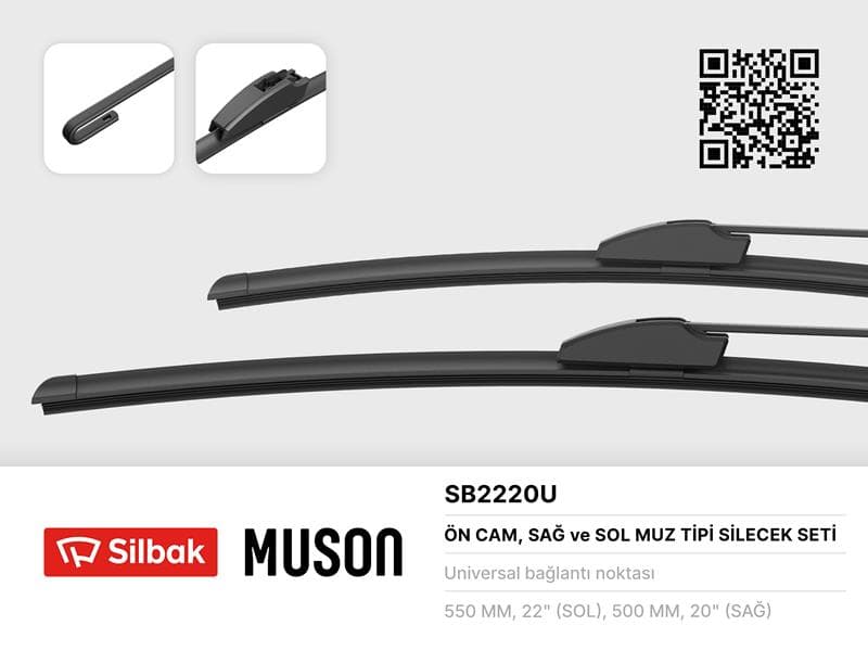 Silecek Süpürgesi 550/500MM Muz Tipi Logan II-Sandero L8 08/12-03/15