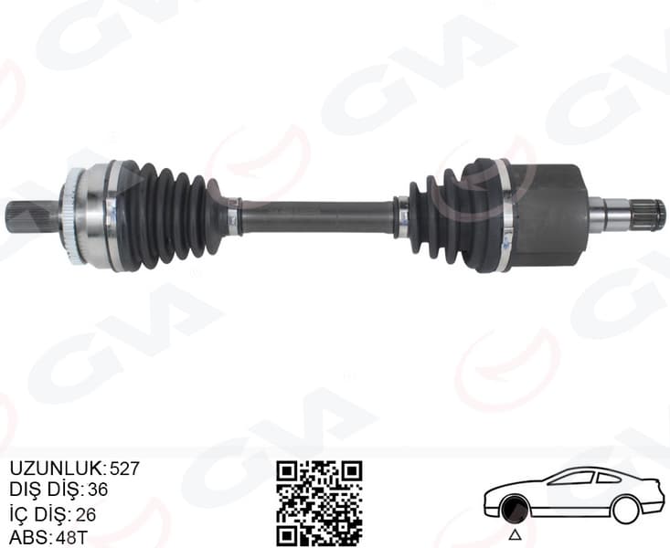 Ön Aks Komple Sol Volvo S60 I 2.0 T 2.4 04>10 V70 II 2.0 T 2.4 04>10