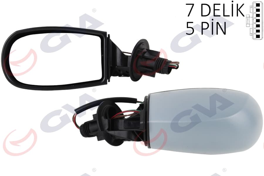 Diş Dikiz Aynasi Sol Punto 04> Elektrikli İsitmali Siyah Astarli Konveks VM-156EHPL