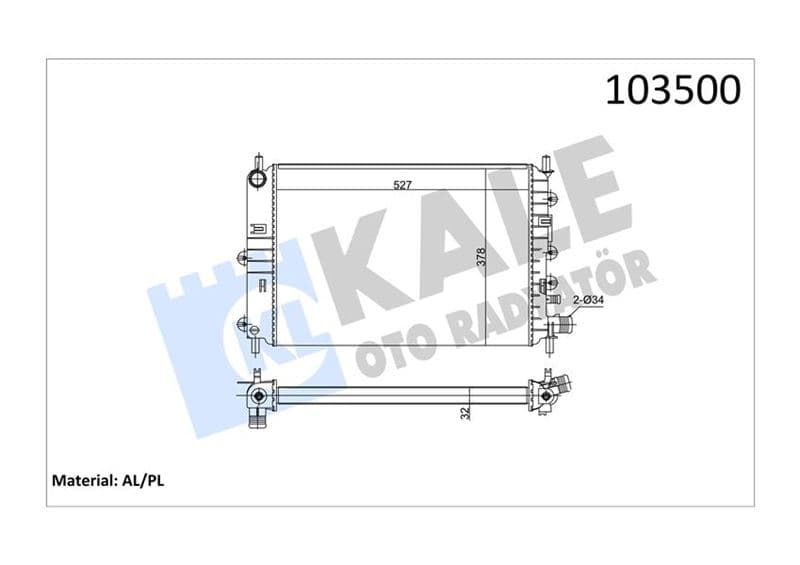 Motor Su Radyatörü Escort CLX 1.6 Zetec 95>01 2 Sira Al PL