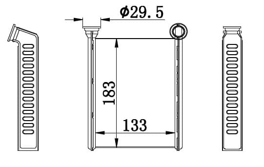 Kalorifer Radyatörü Brazing Clio IV-Logan II 13 > 130x185x26