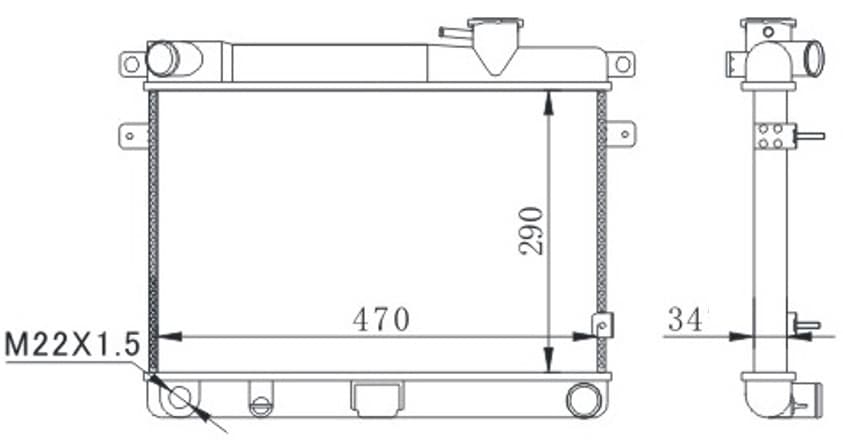 Radyatör M131 Em-YM 470x292x34 2 Sira Al PL Sistem