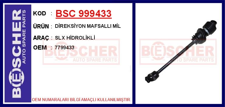 Direksiyon Mafsalli Mil SLX Hidrolikli