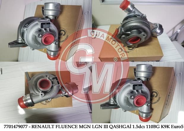Turbo Şarj Renault Megan III 09> Fluence 09>LAGUNA III 07>15 Scenic III 09> Nissan Juke 10> Qashqai 07>15 Dacia Duster 10> 1.5dCi 110 BG