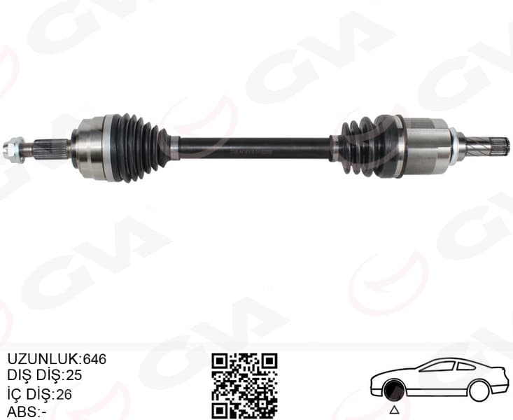 Komple Aks Sol Renault Clio V 19> 1.5 K9K / TL4 Mekanik 6 Vites
