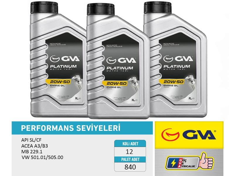 Motor Yağı 20W50 1 LT Platinum Mineral Api SL/CF