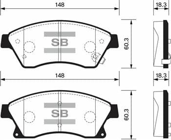 Ön Balata 15 İnc Astra J 1.3 Cdti-1.4-1.4 Turbo-1.6 1.7 Cdti 2.0CDTİ 10>AVEO 11>CRUZE 11>