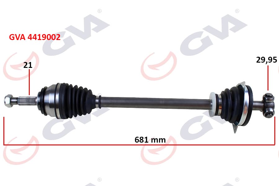Komple Aks Sol Dacia Logan 06> Sandero 08> 1.4-1.6 681mm Benzinli