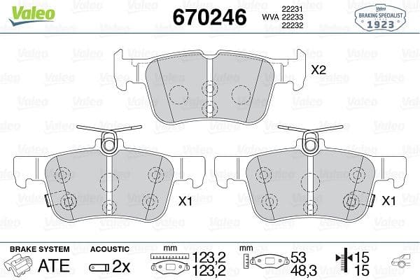 Arka Fren Balatası Galaxy III 15> Mondeo V 14> Edge 15>19 Focus IV 17> Kuga III 19>
