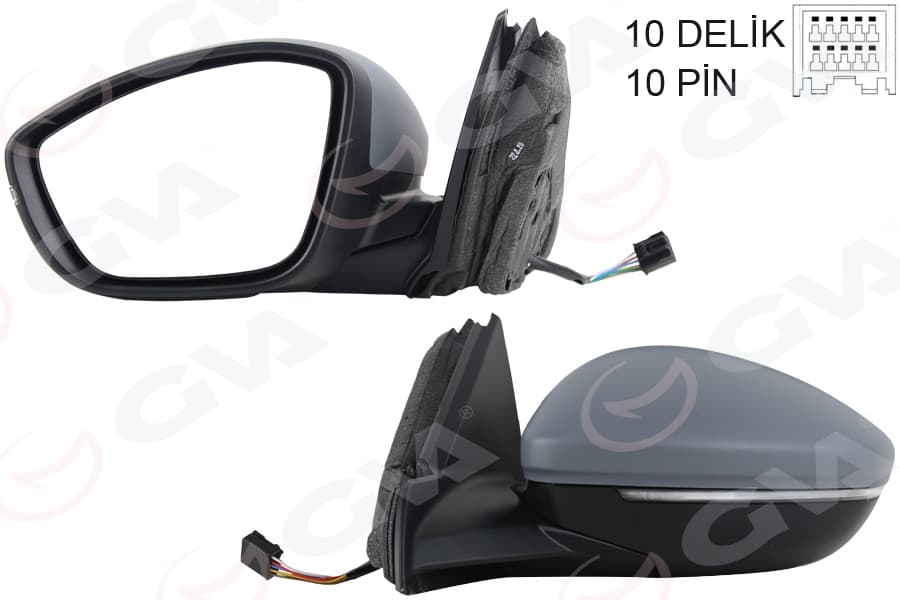 Diş Dikiz Aynasi Sol Elektrikli İsitmali Sinyalli Katlanir Ç.aydinlatmali Astarli Konveks 208 19- Corsa F 19- 10H10P