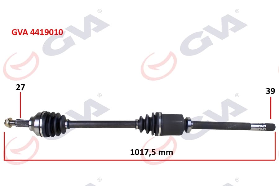 Komple Aks Sağ Trafic II-Opel Vivaro 1.9 dCi 01 > 1017mm