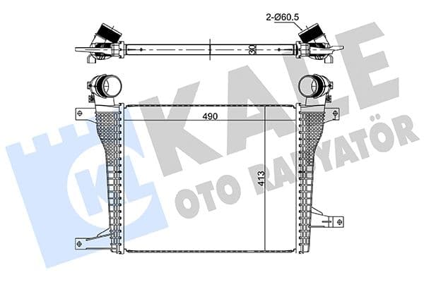 Turbo Radyatörü Opel Antara A 2.0-2.2 Cdti 10 > - Chevrolet Captiva 2.0D-2.2D 4WD 11 > Brazing 49 0X413X30