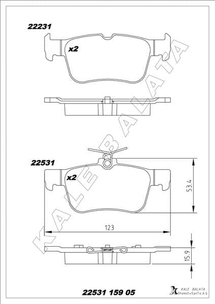 Arka Fren Balatası Galaxy III 15> Mondeo V 14> Edge 15>19 Focus IV 17> Kuga III 19>