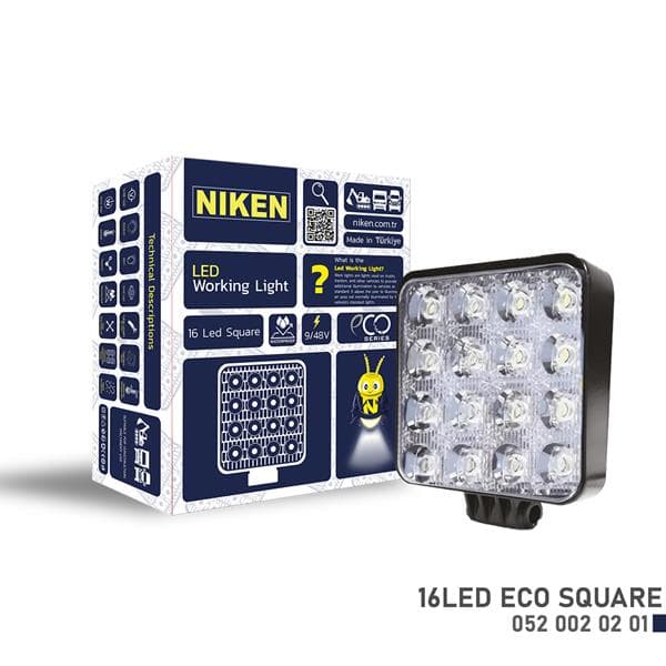 Çalışma Lambasi Eco 16 Ledli Kare