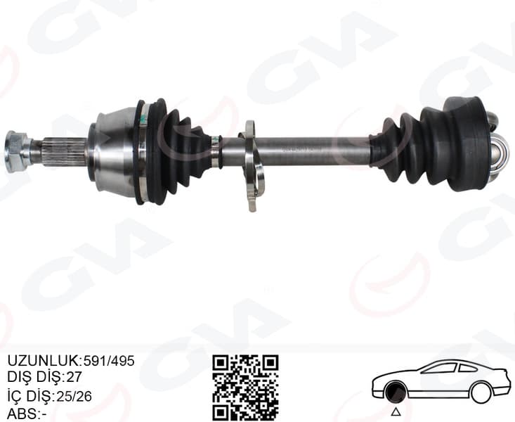 Komple Aks Ön Sol Fiat Doblo 10> Doblo 15>23 1.6D MTJ