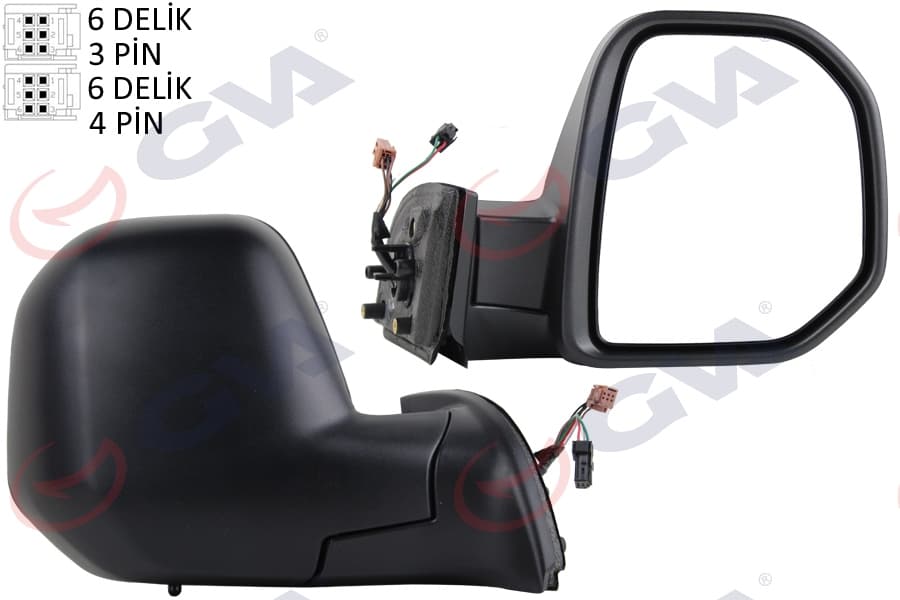 Diş Dikiz Aynasi Sağ Berlingo-Partner 08> Elektrikli İsitmali Sensörlü Konveks VM-6118EHSR