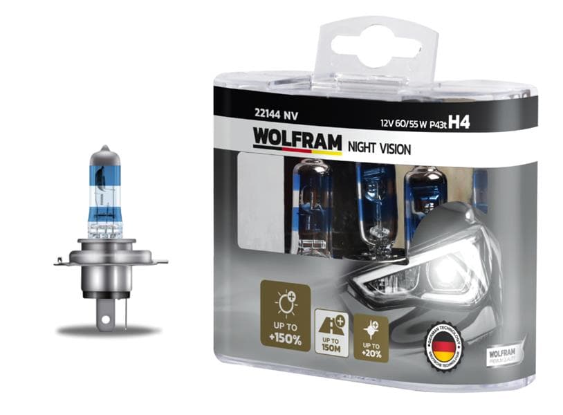 Ampul 12V H4 60/55 P43t Night Vision 150 Fazla 20 Beyaz İşik