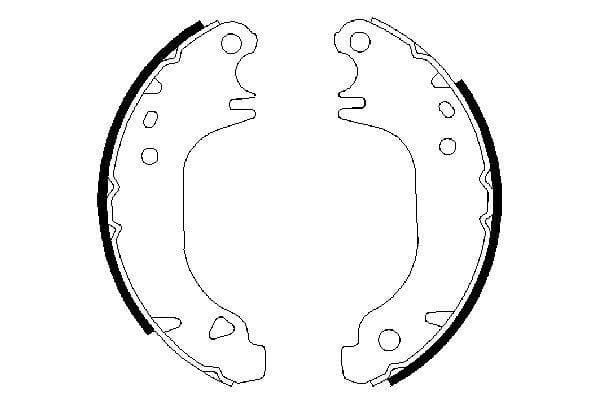 Arka Fren Pabuç Balata Peugeot P106 91>04 P205 83>98 P309 86>93 Citroen Saxo 96>04 Ax 86>98 180x30m M