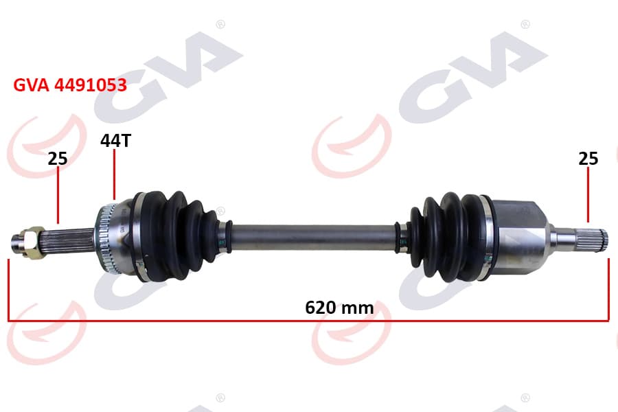 Komple Aks Sol Hyundai Accent Admire 1.5L D3EA CRDi 3 Silindir 02-05 Abs Li 25x25 - Abs 44 Diş Komple Boy 620mm