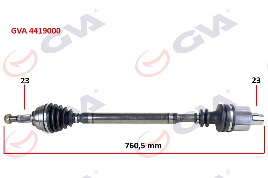 Komple Aks Sağ Dacia Logan-Sandero 1.5 dCi 04-12 760mm