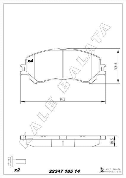 Ön Fren Balatası Renault Megane IV 15> Scenic IV 16> Talisman 15> Espace V 15> 1.2TCe 1.3TCe 1.5dCi 1.6dCi