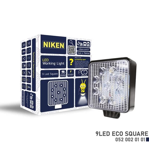 Çalışma Lambasi Eco 9 Ledli Kare