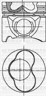 Motor Piston Segman STD 1-2 Piston Bora-Caddy II-Golf III-IV-Passat-Polo-A3-A4 1.9TDI 79.51mm