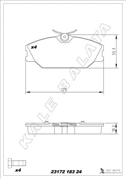 Ön Fren Balatası Renault Megane 99> Laguna 95> Scenic 99> Logan 06> Safrane 96>00