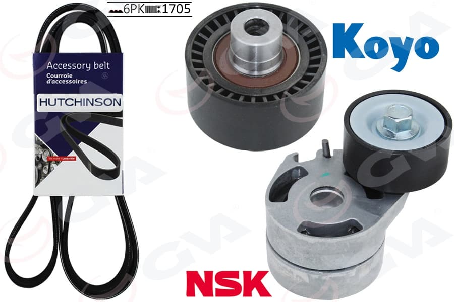 Alternatör Gergi Kiti Kütüklü P206-Xsara 1.4HDİ-P407-Berlingo-C5- 1.6 HDi Klimali K026PK1708