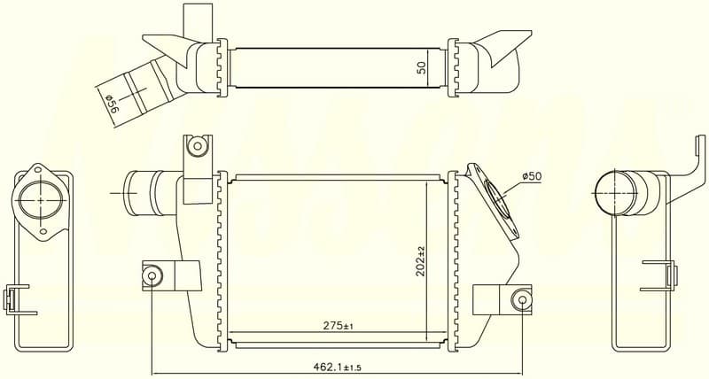 İntercooler Brazing İntercooler A/m 275X204X50 L200 2007 96373
