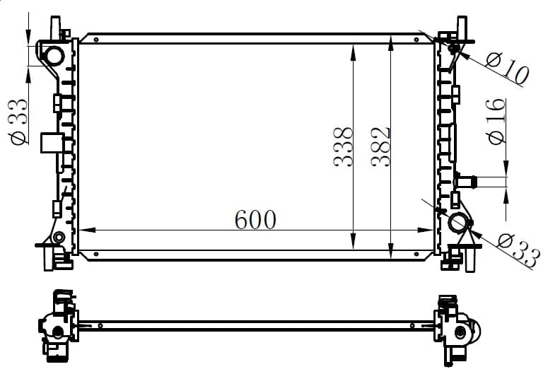 Brazing Radiator 720X133X52 Audi A4/A5/A6/A7/A8/Q5/Q7/TOUAREG 3.0TDİ 2015