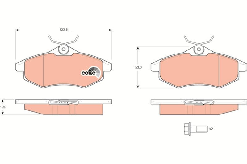 Ön Fren Balatası Citroen C2 03>12 C3 02>10 Küçük Tip