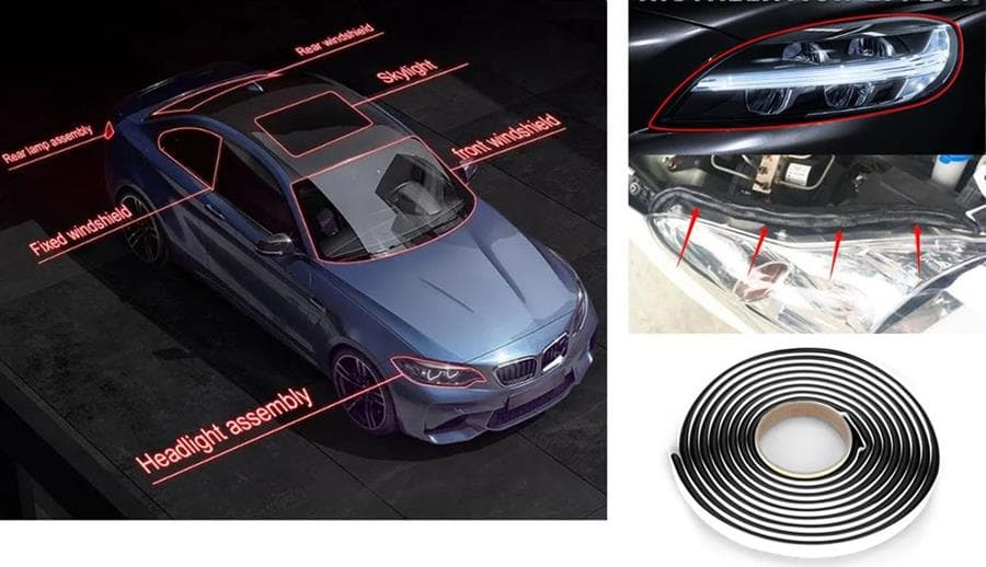 Sizdirmazlik Contası Far-Stop-Cam-Kapı VS. Kauçuk Üniversal Tüm Araçlar 5 Metre