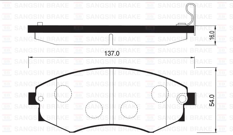 Ön Fren Balata Hyundai Sonata 1.8L 2.0L 88-96 / Elantra 1.6L 1.8L 2.0L 90-00 /Nissan Altima 2.0L CA2 0 A31 89-94 SP1048 İle Aynı