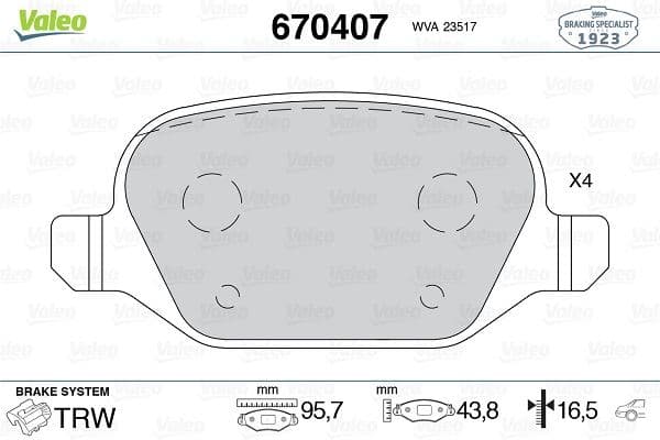 Arka Fren Balatası Fiat Linea 09> Alfa 147 01>156 97>03 GT 03>10