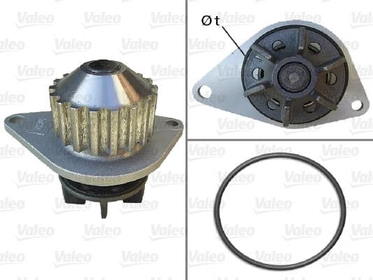 Devirdaim Su Pompası P106-P206-P207-P307-Bipper-Nemo-Partner-Berlingo-C2-C3-Saxo-Xsara 1.4 TU3JP-TU3A 1.4 8V MQP Fiat Fiorino 1.4 KFT.-KFV