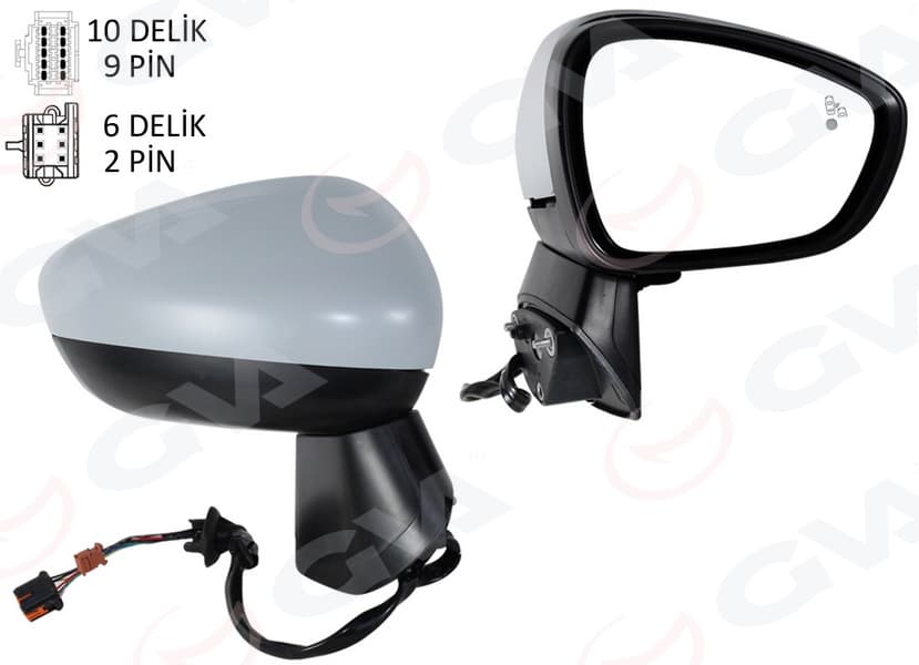 Diş Dikiz Aynasi Komple Sağ Opel Crossland 17> Elektrikli Katlanir