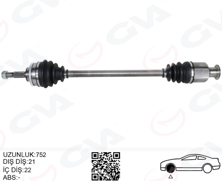 Aks Ön Sağ Renault Megane I 96> 1.4 1.6 1.9DTI 2.0 Kangoo 01> 1.6 Abs Li