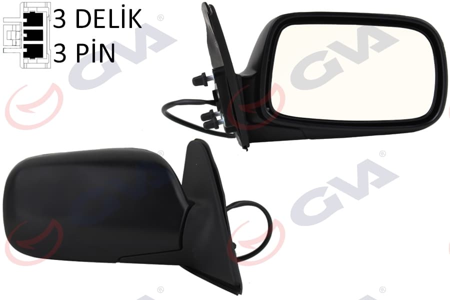 Diş Dikiz Aynasi Sağ Corolla 97> Elektrikli İsitmali Konveks 3 Fiş VM-278ER