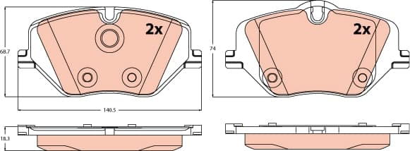 Fren Balatası Ön BMW F70 F74 U06 U12 U11 U10 . Mini J05 F67 J01 U25 F65 F66