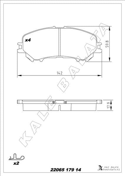 Ön Balata Renault Kadjar 15> Koleos II 15> Nissan Qashqai J11 13> X Trail III 14>