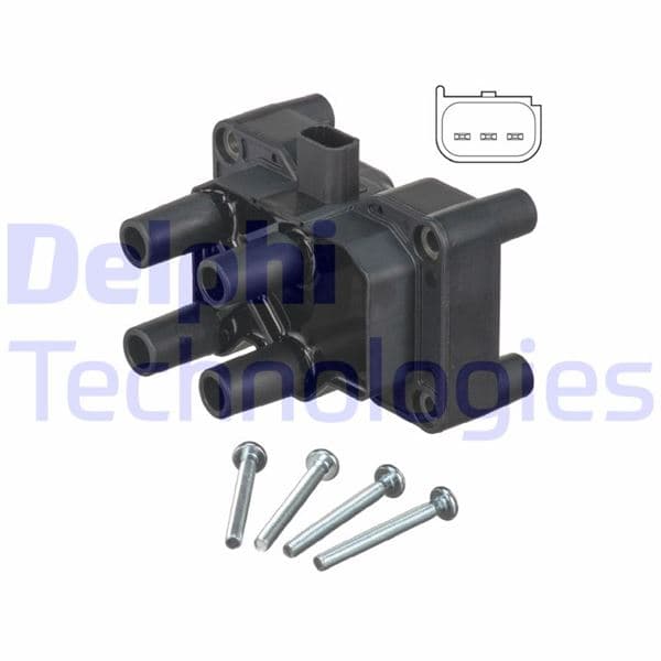 Atesleme Bobini Fiesta V-VI 01>11 Fusion 01>12 1.25-1.3-1.4-1.6TI Focus II C Max 1.4-1.6TI Volvo C30 06>12 S40 II 05>12 V50 05>12 1.6 Bağlantı Civatlari İle Beraber
